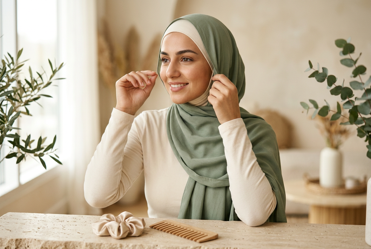 Comment attacher ses cheveux sous le voile sans tirer ni favoriser la casse ?