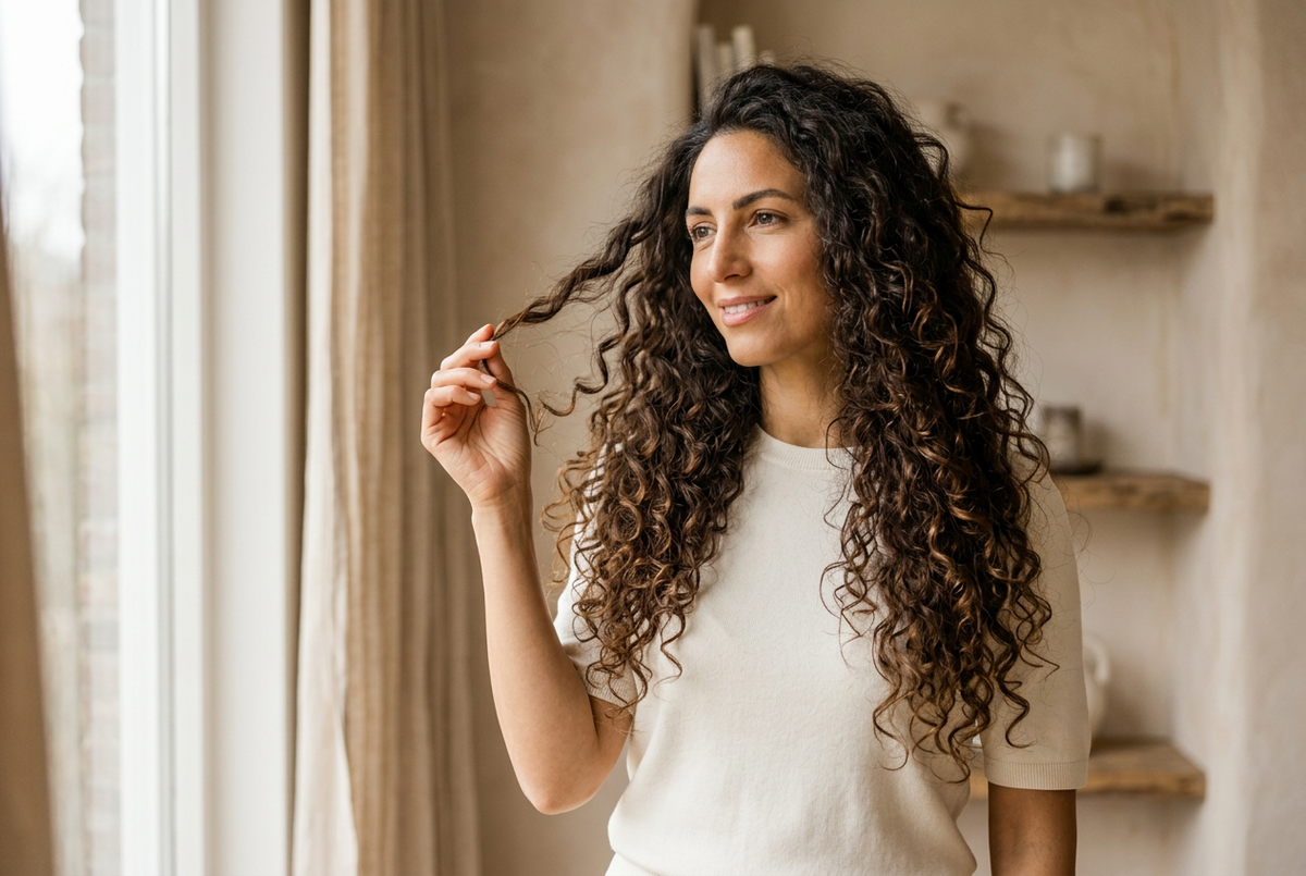 Comment réduire les frisottis sur les cheveux bouclés ? — illustration de l’article