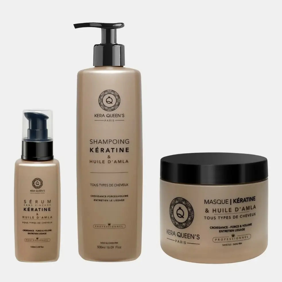 Trio de soins pour cheveux Kératine & Amla — visuel du produit 1